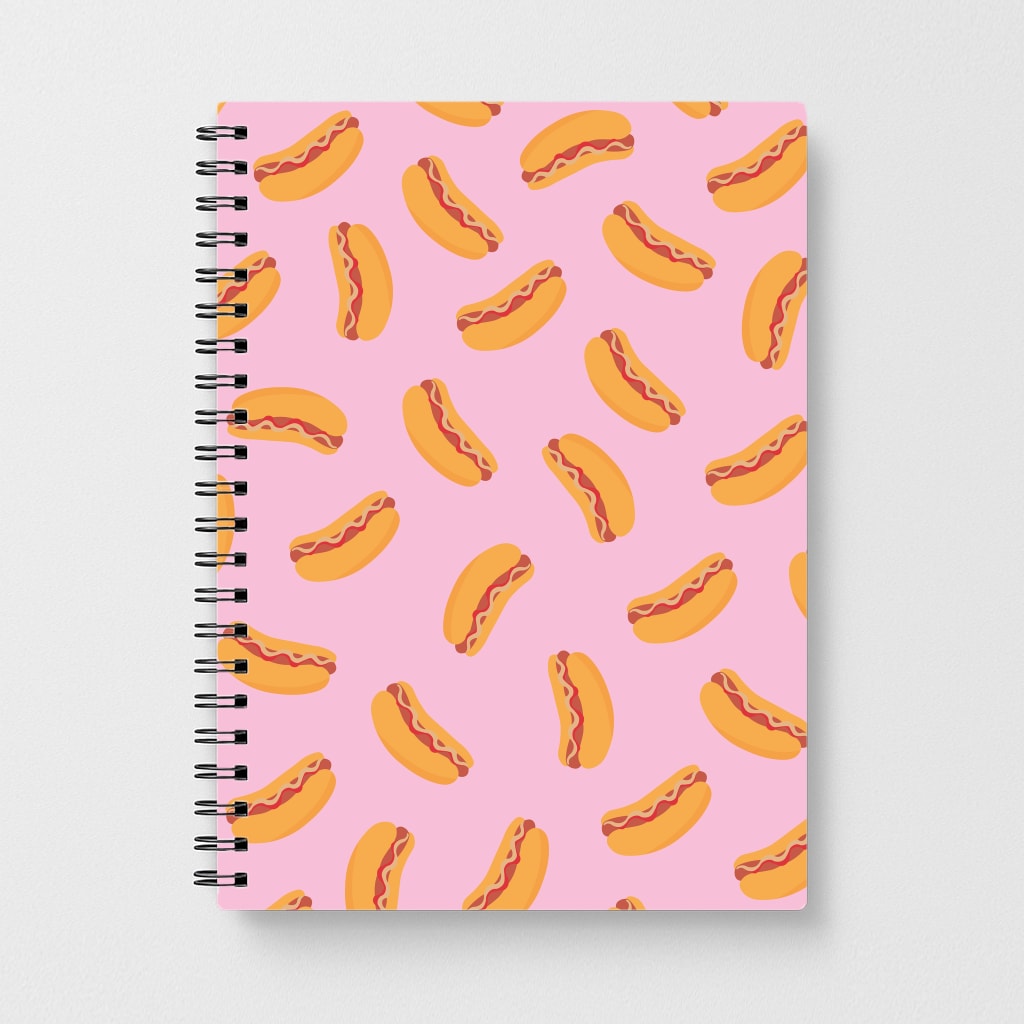 Hot Dogs - Fast Food Patterns Notebook