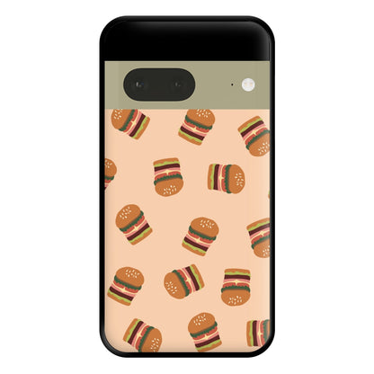 Burgers - Fast Food Patterns Phone Case for Google Pixel 7a