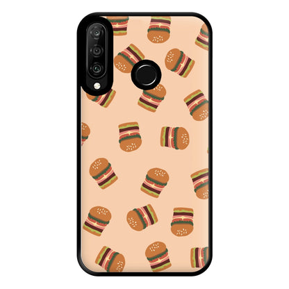 Burgers - Fast Food Patterns Phone Case for Huawei P30 Lite