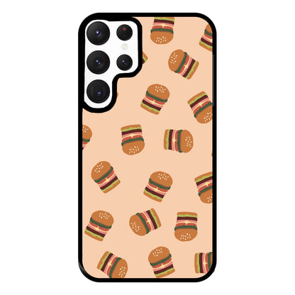 Burgers - Fast Food Patterns Phone Case for Galaxy S22 Ultra