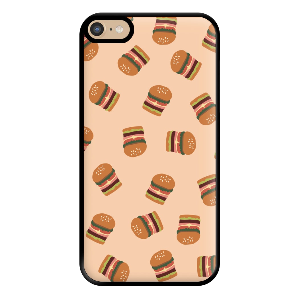 Burgers - Fast Food Patterns Phone Case for iPhone 6 Plus / 7 Plus / 8 Plus