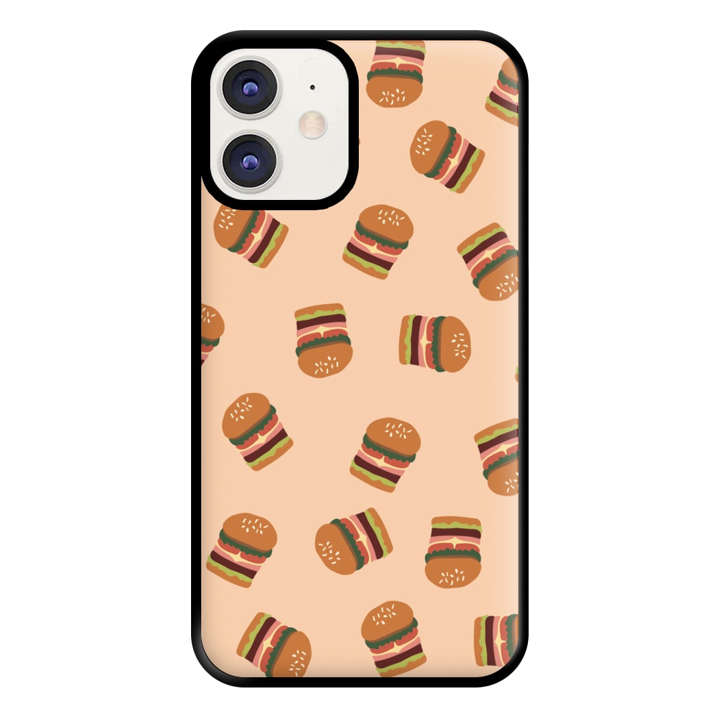 Burgers - Fast Food Patterns Phone Case for iPhone 12 / 12 Pro