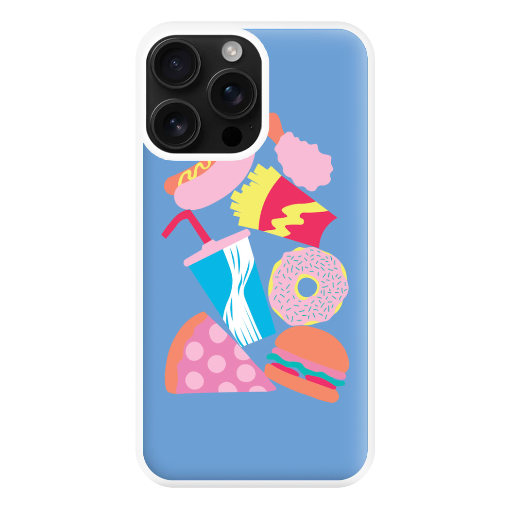 All The Foods - Fast Food Patterns Phone Case