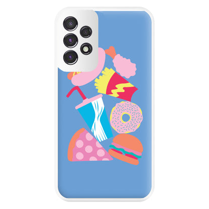 All The Foods - Fast Food Patterns Phone Case for Galaxy A53