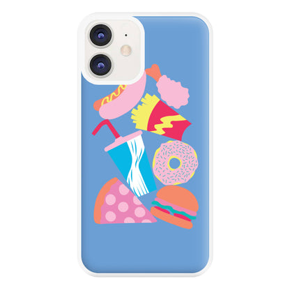 All The Foods - Fast Food Patterns Phone Case for iPhone 12 / 12 Pro