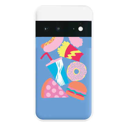 All The Foods - Fast Food Patterns Phone Case for Google Pixel 6a