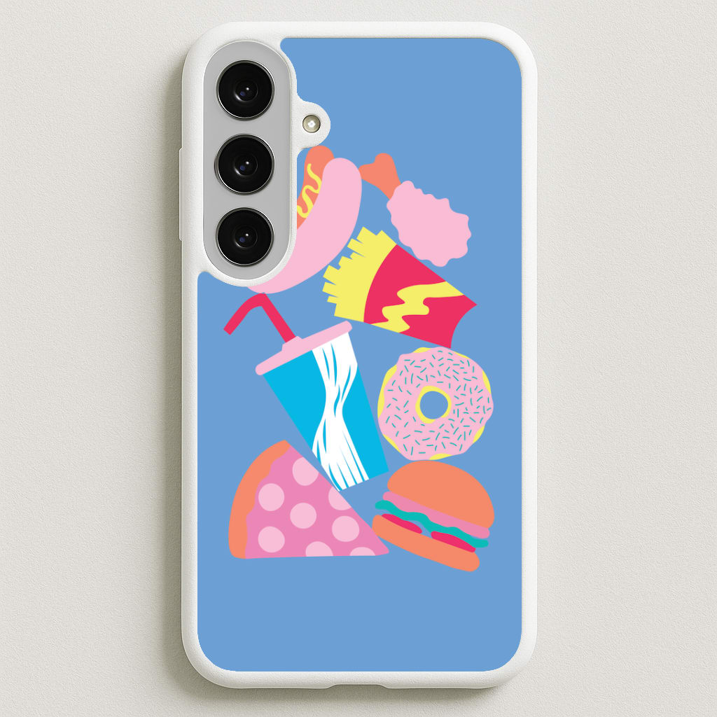 All The Foods - Fast Food Patterns Phone Case for Galaxy S25FE
