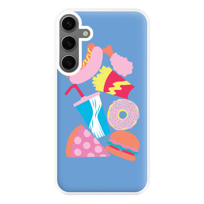 All The Foods - Fast Food Patterns Phone Case for Galaxy S24FE