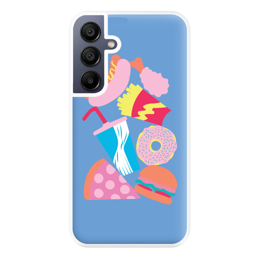 All The Foods - Fast Food Patterns Phone Case for Galaxy A16