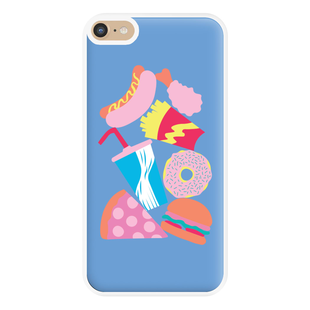 All The Foods - Fast Food Patterns Phone Case for iPhone 6 Plus / 7 Plus / 8 Plus