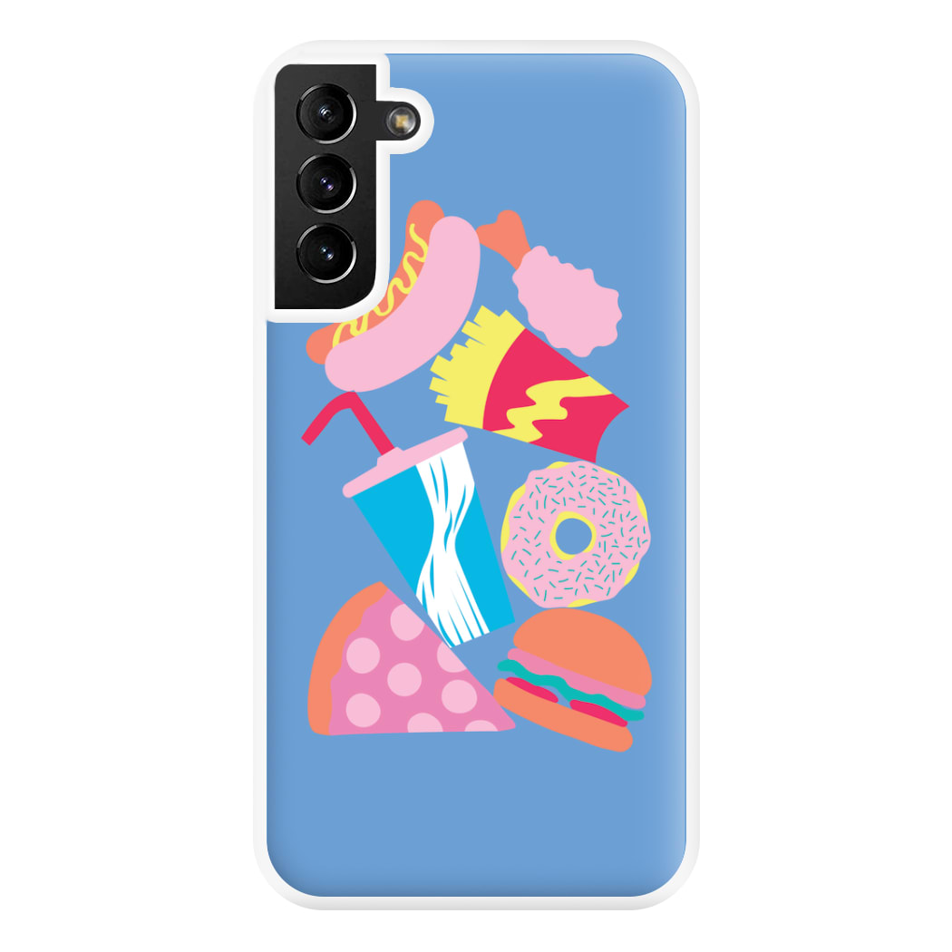 All The Foods - Fast Food Patterns Phone Case for Galaxy S21 Plus