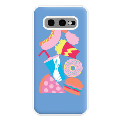 All The Foods - Fast Food Patterns Phone Case for Galaxy S10e