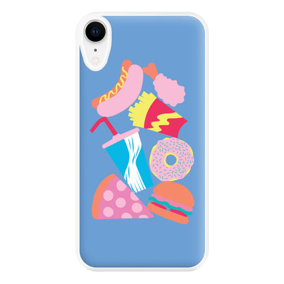 All The Foods - Fast Food Patterns Phone Case for iPhone XR