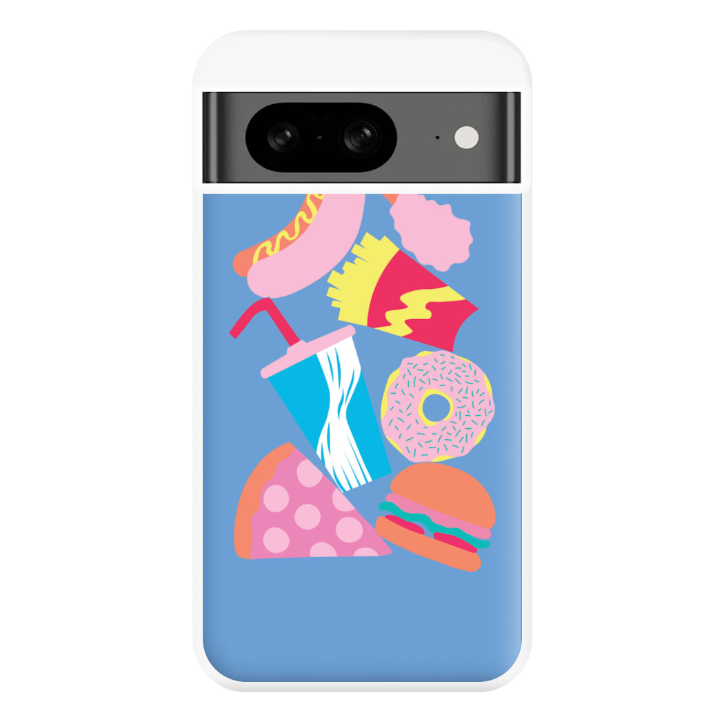 All The Foods - Fast Food Patterns Phone Case for Google Pixel 8