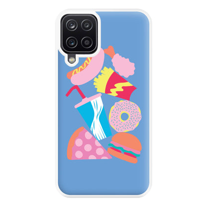 All The Foods - Fast Food Patterns Phone Case for Galaxy A12