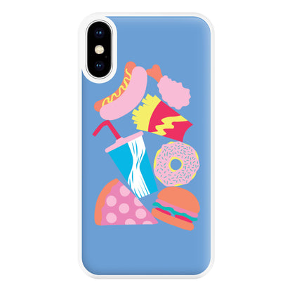 All The Foods - Fast Food Patterns Phone Case for iPhone XS Max