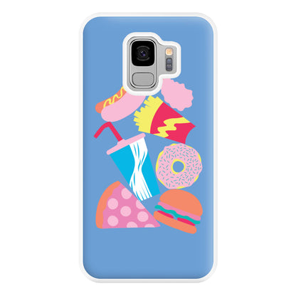 All The Foods - Fast Food Patterns Phone Case for Galaxy S9 Plus