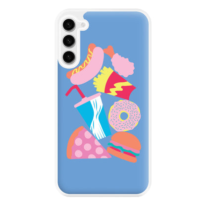 All The Foods - Fast Food Patterns Phone Case for Galaxy S23FE