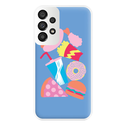 All The Foods - Fast Food Patterns Phone Case for Galaxy A33