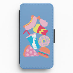 All The Foods - Fast Food Patterns Flip / Wallet Phone Case