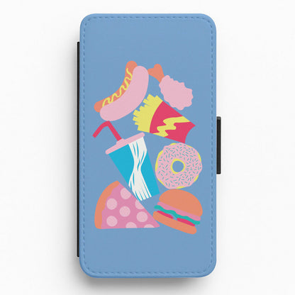 All The Foods - Fast Food Patterns Flip / Wallet Phone Case