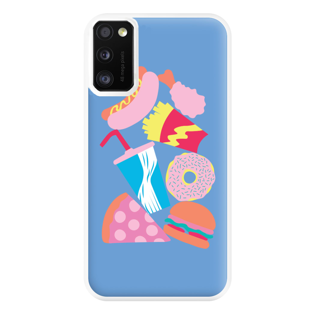 All The Foods - Fast Food Patterns Phone Case for Galaxy A41