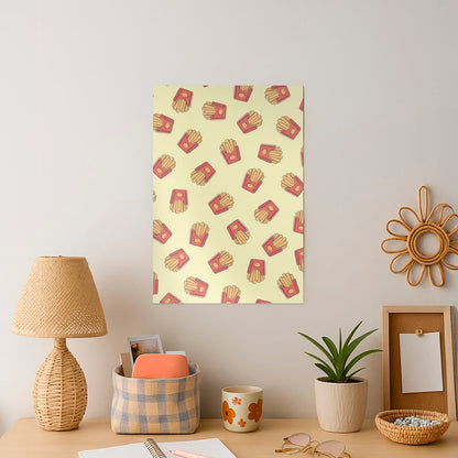 Fries - Fast Food Patterns Art Print