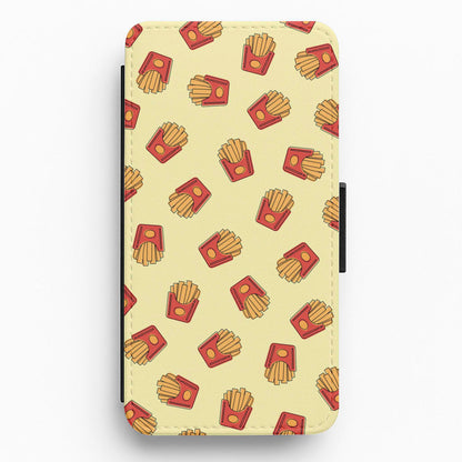 Fries - Fast Food Patterns Flip / Wallet Phone Case