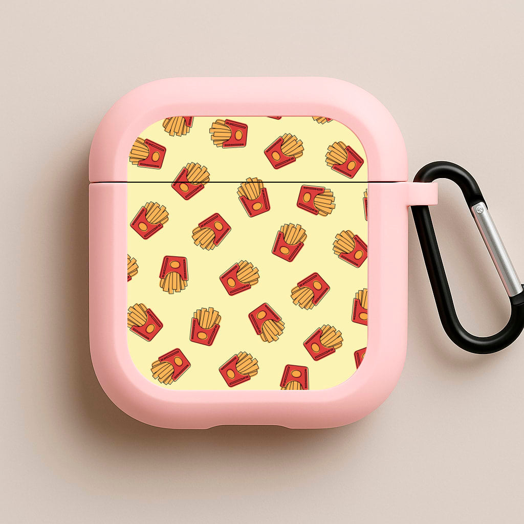 Fries - Fast Food Patterns Pink AirPods Case