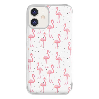 Pink Flamingo Pattern Phone Case for iPhone 12 / 12 Pro