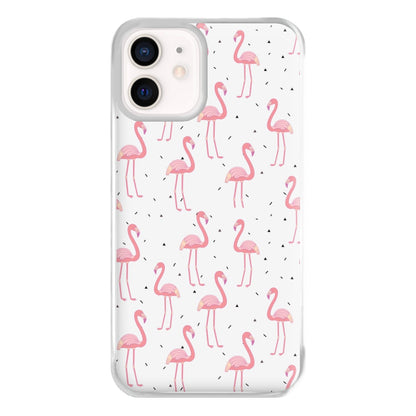 Pink Flamingo Pattern Phone Case for iPhone 12 Mini