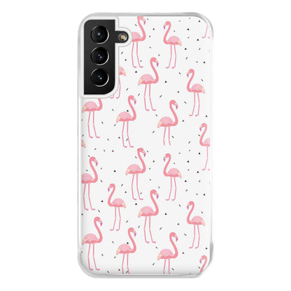 Pink Flamingo Pattern Phone Case for Galaxy S21 Plus