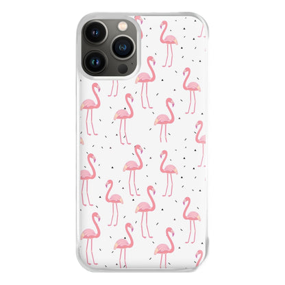 Pink Flamingo Pattern Phone Case for iPhone 13 Pro Max