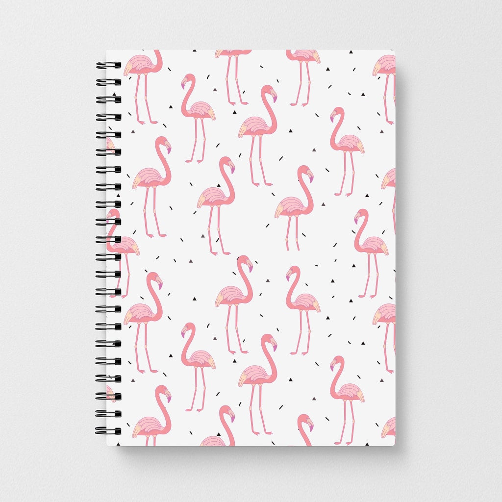 Pink Flamingo Pattern Notebook