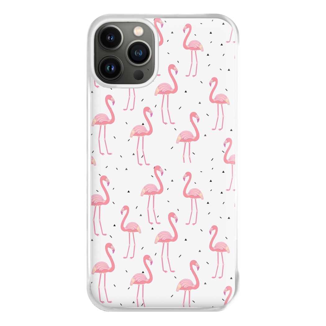 Pink Flamingo Pattern Phone Case for iPhone 13