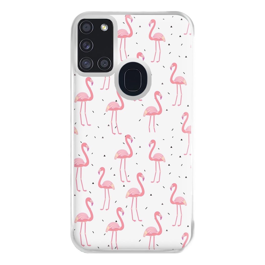 Pink Flamingo Pattern Phone Case for Galaxy A21s