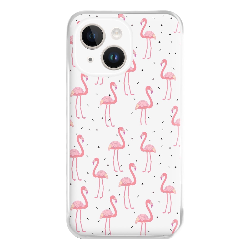 Pink Flamingo Pattern Phone Case for iPhone 14 Plus