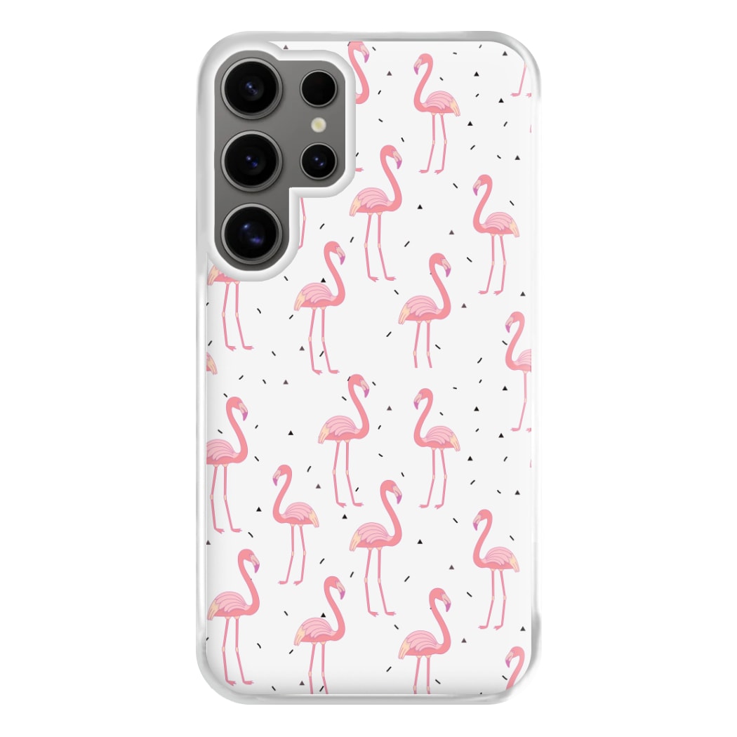 Pink Flamingo Pattern Phone Case for Galaxy S24 Ultra