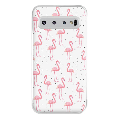 Pink Flamingo Pattern Phone Case for Galaxy S10 Plus