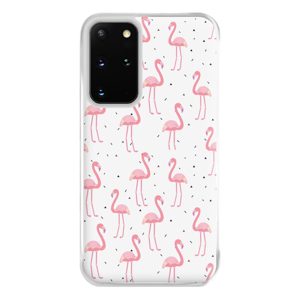 Pink Flamingo Pattern Phone Case for Galaxy S20 Plus