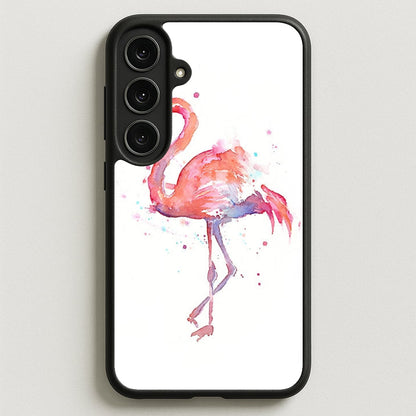 Watercolour Flamingo Painting Phone Case for Galaxy S25FE