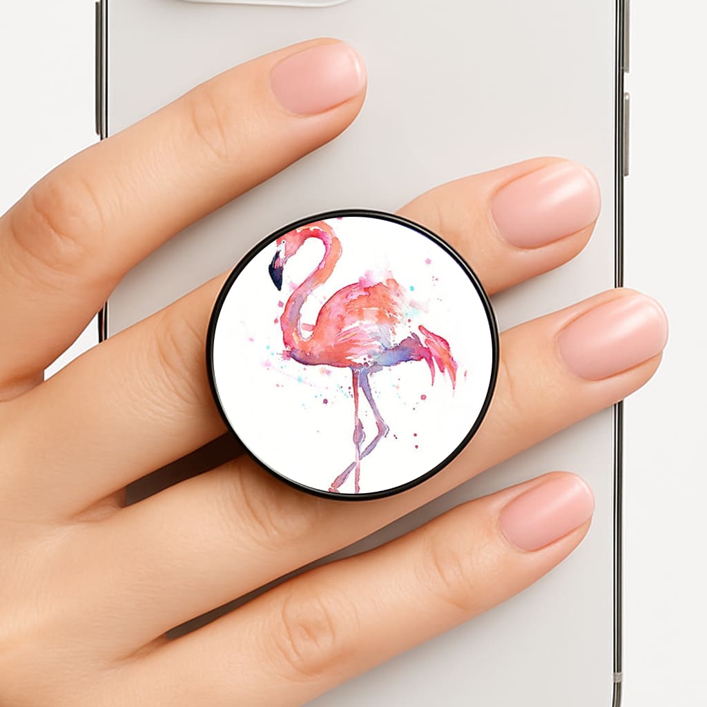Watercolour Flamingo Painting Phone Grip