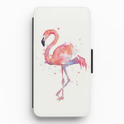 Watercolour Flamingo Painting Flip / Wallet Phone Case