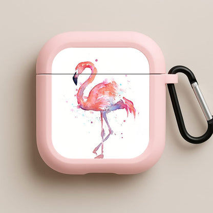 Watercolour Flamingo Painting Pink AirPods Case
