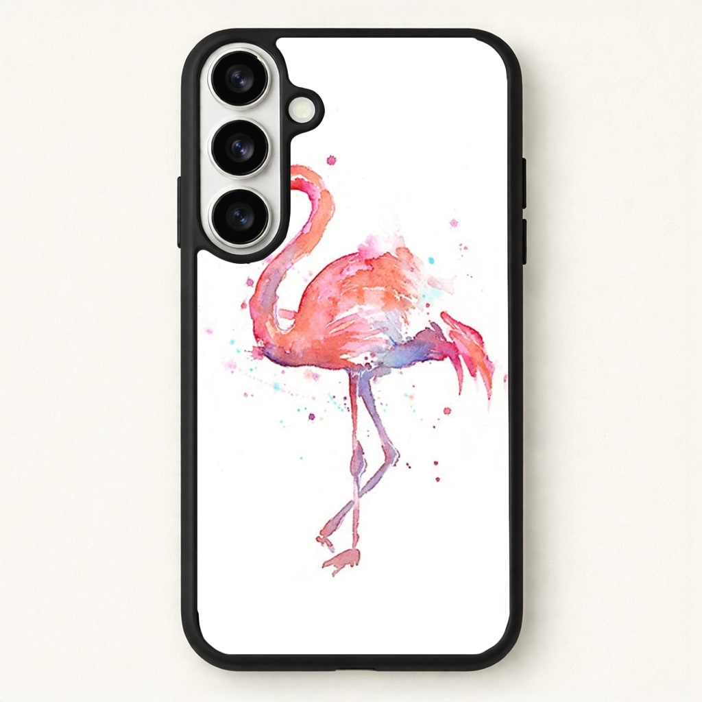 Watercolour Flamingo Painting Phone Case for Galaxy S26