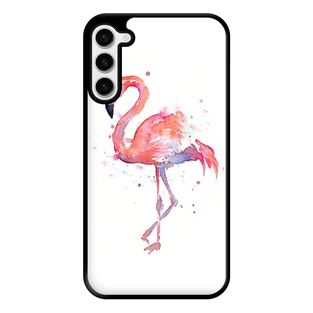 Watercolour Flamingo Painting Phone Case for Galaxy S23 Plus