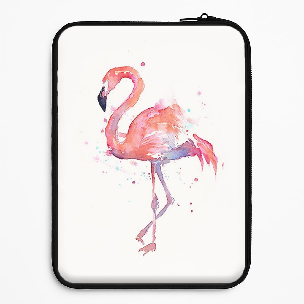 Watercolour Flamingo Painting Laptop Sleeve