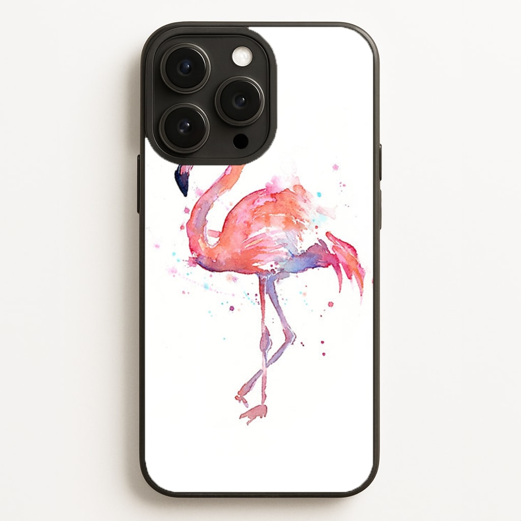 Watercolour Flamingo Painting Phone Case