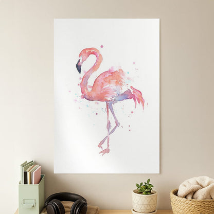 Watercolour Flamingo Painting Poster