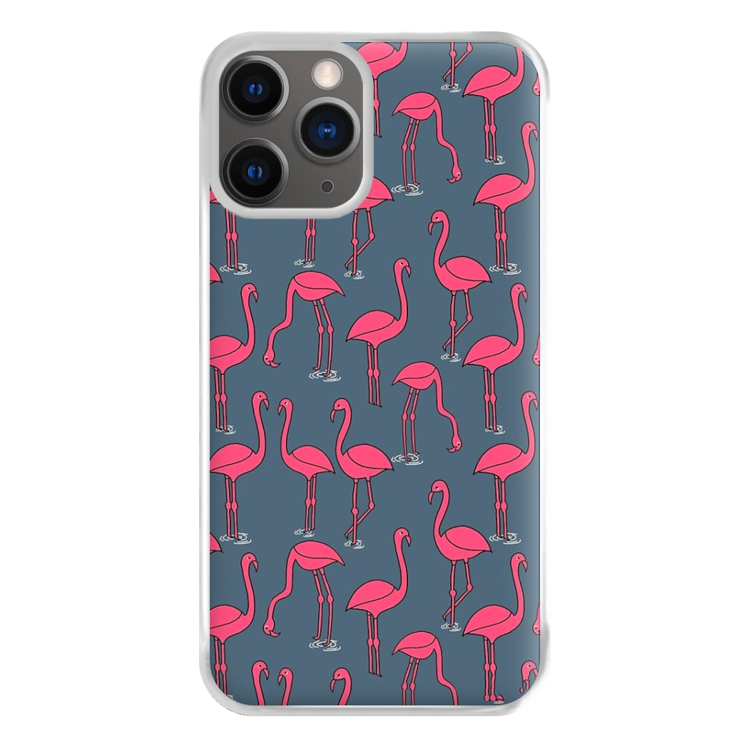 Basic Pink Flamingo Pattern Phone Case for iPhone 12 Pro Max